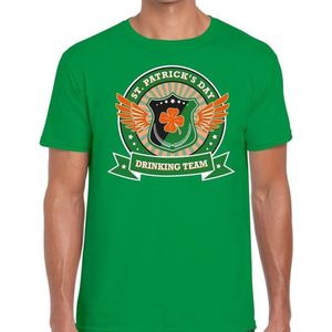 St. Patrick's day drinking team t-shirt groen heren