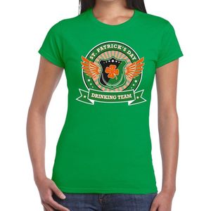 St Patricks day drinking team t-shirt groen dames - St Patrick's day kleding