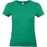 Basic dames t-shirt groen met ronde hals - Groene dameskleding casual shirts