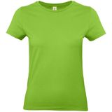 Basic dames t-shirt limegroen met ronde hals - Limegroene dameskleding casual shirts