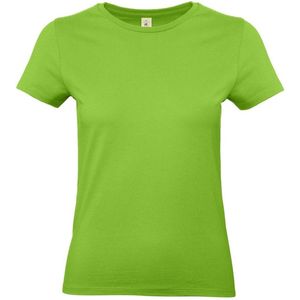 Basic dames t-shirt limegroen met ronde hals - Limegroene dameskleding casual shirts