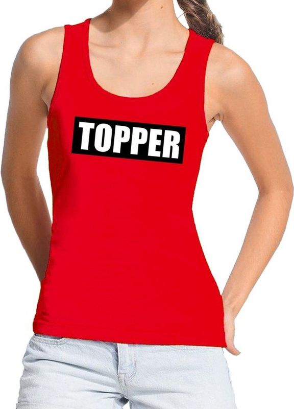 Bellatio Decorations - Tanktop - Rood - 100% Katoen