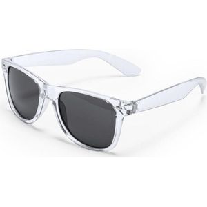 Transparante retro model zonnebril UV400 bescherming dames/heren - Party zonnebrillen