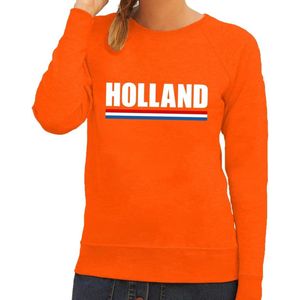 Oranje Holland supporter sweater / trui dames - Oranje Koningsdag/ supporter kleding