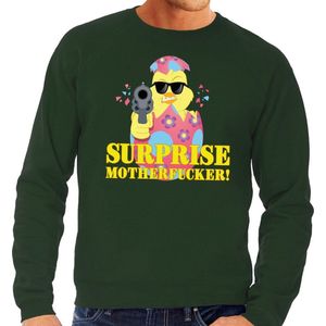 Foute Paas sweater groen surprise motherfucker voor heren - Pasen trui