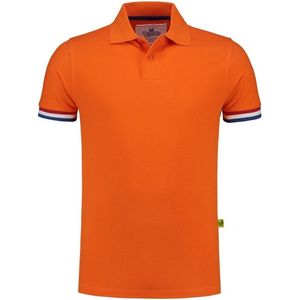 Oranje polo shirt Holland voor heren - Nederland supporter/fan Koningsdag kleding - EK/WK voetbal - Olympische spelen - Formule 1 verkleedkleding S
