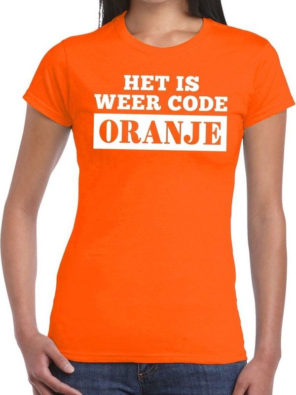 Bellatio Decorations - Code Oranje Shirt - Oranje - Dames