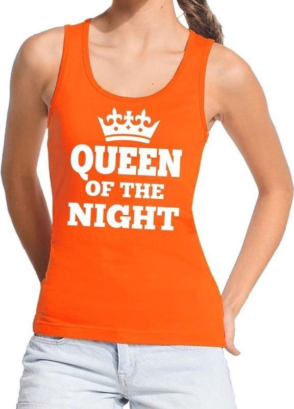 Oranje Queen of the night tanktop / mouwloos shirt dames