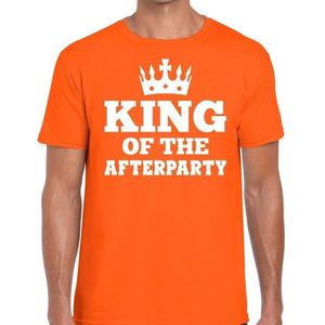 Oranje King of the afterparty shirt heren - Oranje Koningsdag kleding