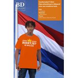 Bellatio Decorations Koningsdag t-shirt voor heren - biertje ik willem - oranje - feestkleding