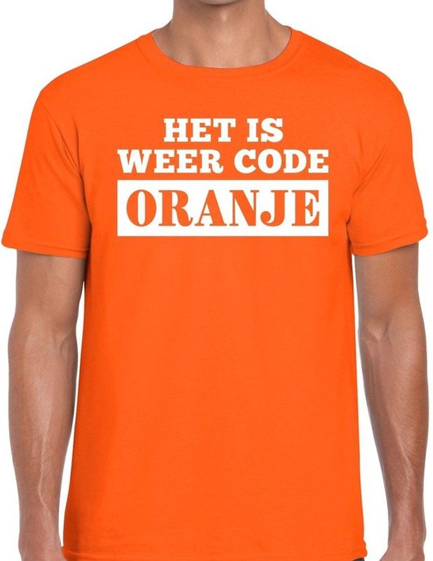 Bellatio Decorations - Shirt - Oranje - Katoen - Code Oranje