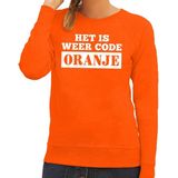Oranje Code Oranje sweater dames - Oranje Koningsdag / Oranje supporter kleding