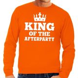Oranje King of the afterparty sweater heren - Oranje Koningsdag kleding