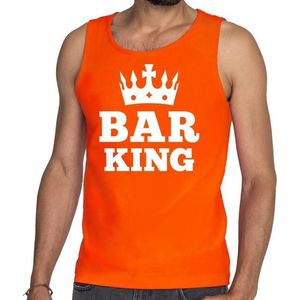 Bellatio Decorations - Bar King - Tanktop - Oranje - Katoen