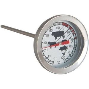 Analoge vleesthermometer / keuken thermometer RVS - 12,5 cm