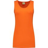 Lemon & Soda - Casual Tanktop - Oranje - Katoen - Extra Lange Lengte