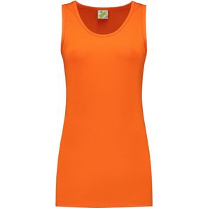Lemon & Soda - Casual Tanktop - Oranje - Katoen - Extra Lange Lengte