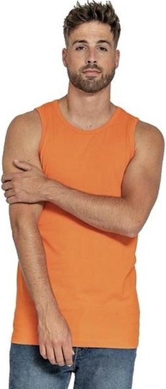 Grote Maten - Oranje Tanktop - Heren - Holland Feest Kleding - Plus Size Herenkleding