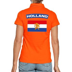 Holland supporter poloshirt polo t-shirt oranje voor dames - Koningsdag kleding shirts
