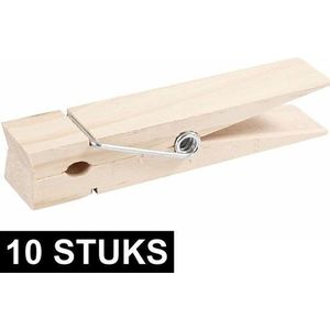 10x Grote XXL wasknijpers van 15 cm - Extra grote wasknijpers van hout