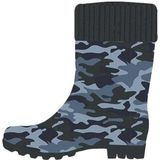 Kleuter - Kinder Regenlaarzen - Blauw - Camouflage Print - Rubber