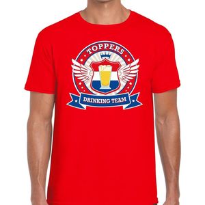 Rood Toppers drinking team t-shirt shirt rood Toppers team heren