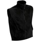 Fleece casual bodywarmer zwart voor heren - Outdoorkleding wandelen/zeilen - Mouwloze vesten