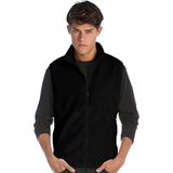 Fleece casual bodywarmer zwart voor heren - Outdoorkleding wandelen/zeilen - Mouwloze vesten