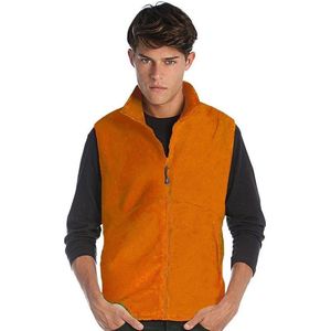 Fleece - Casual Bodywarmer - Oranje - 100% Polyester - Ruimvallend