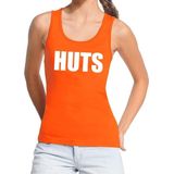 Fun Huts tanktop / mouwloos shirt oranje dames