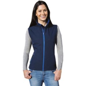 Softshell casual bodywarmer navy blauw voor dames - Outdoorkleding wandelen/zeilen - Mouwloze vesten 2XL (44/56)