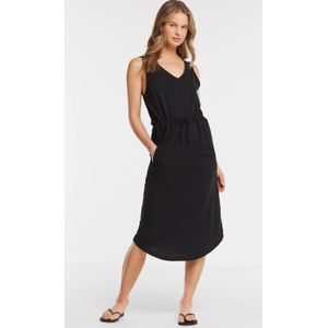 Anytime - Midi Jurk - Zwart - V-hals
