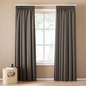 NOUS Living - Semi Verduisterend Gordijn - Grijs - 100% Polyester - Kant en Klaar