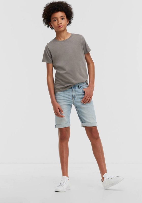 Anytime Denim Short Lichtblauw