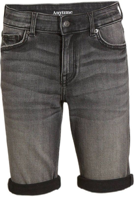 Anytime - Denim Short - Blauw - Katoenmix - 5-Pocket Model