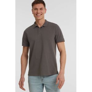 anytime - Piqué Polo - Grijs - Katoen - Korte Mouwen - Relaxed Fit