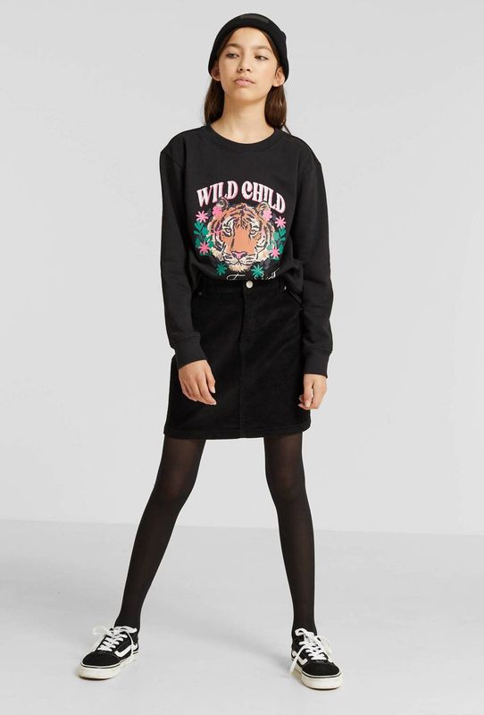 Anytime Corduroy Rok Zwart