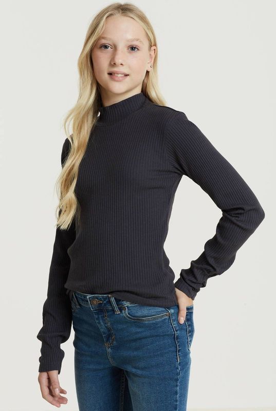 anytime - Longsleeve - Meisjes - Katoenmix - Ronde Hals - Lange Mouwen