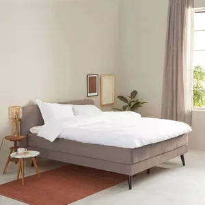 Houten bed Nakkila met bedbodem 160x200 cm donkergrijs | premiumXL