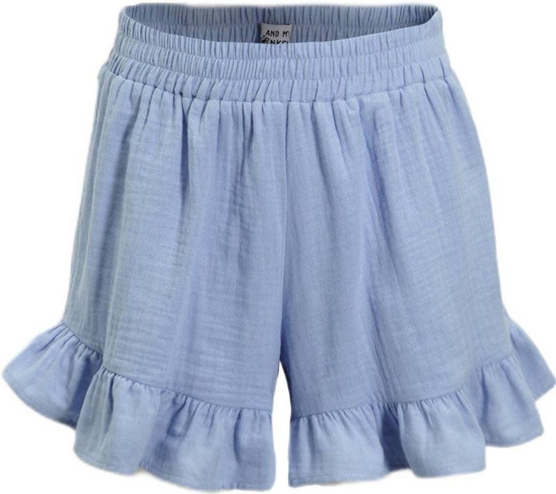 Me & My Monkey Short Pomme met Ruches Lichtblauw