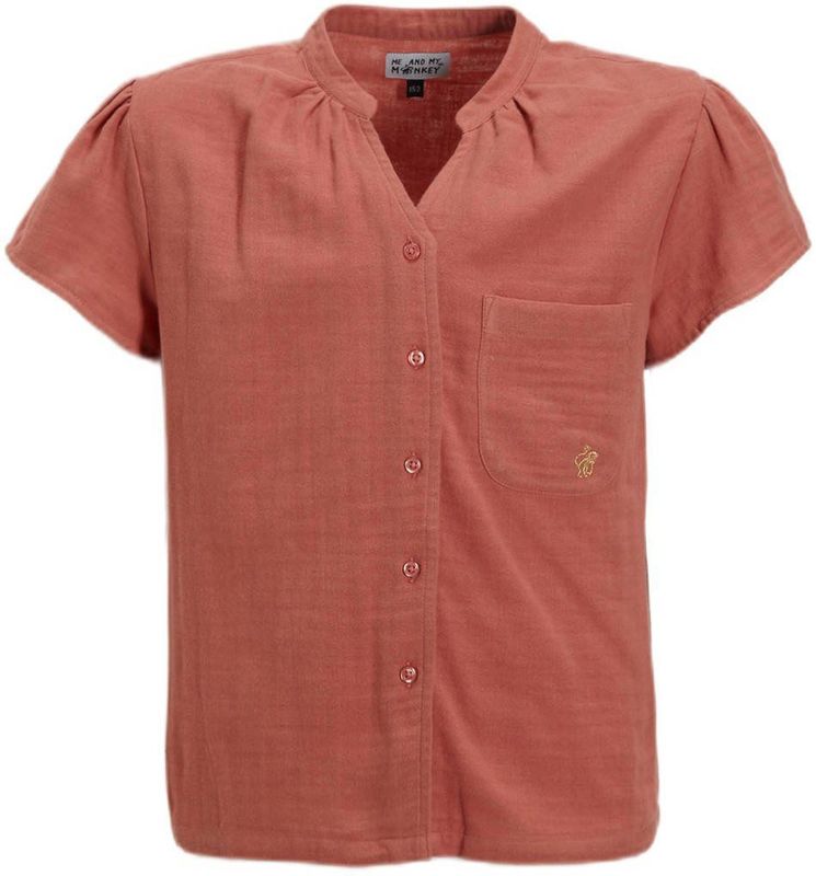 Me & My Monkey - Pooja - Blouse - Katoen - Korte Mouwen - Knoopsluiting