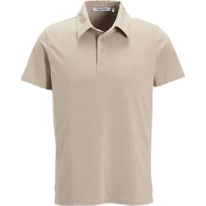 Anytime - Polo - Beige - Katoenmix - Korte Mouwen
