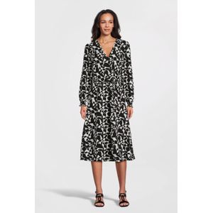 Imagine - Wikkeljurk - Zwart/Wit - V-hals - Lange Mouwen - Grafische Print