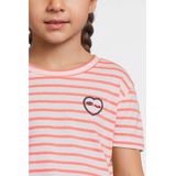 Anytime - Meisjesjurk - Roze - Polyestermix - Elastische Tailleband