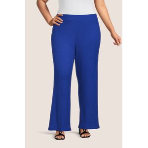 Great Looks - Crinkle Wide Leg Broek - Blauw - Dames