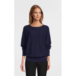 Imagine - Gebreide Trui - Marineblauw - Vleermuismouwen