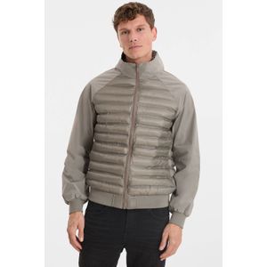 Anytime - Hybrid - Gewatteerde Jas - Lichtkhaki - Met Capuchon