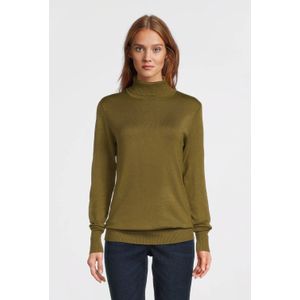 Imagine - Fijn Gebreide Coltrui - Olijfgroen