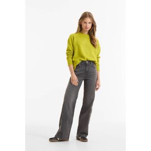 Anytime - Wide Leg Jeans - Grijs - 5-Pocket Model - High Waist - Stretch Denim