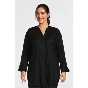 Imagine - GREAT LOOKS - Lange Blouse - Zwart - V-hals - Knoopsluiting